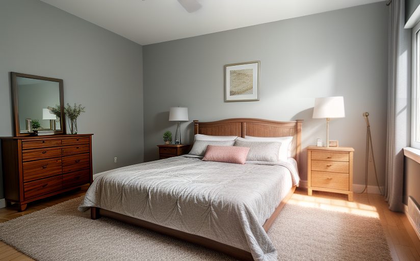 Bedroom after a home inspection was performed